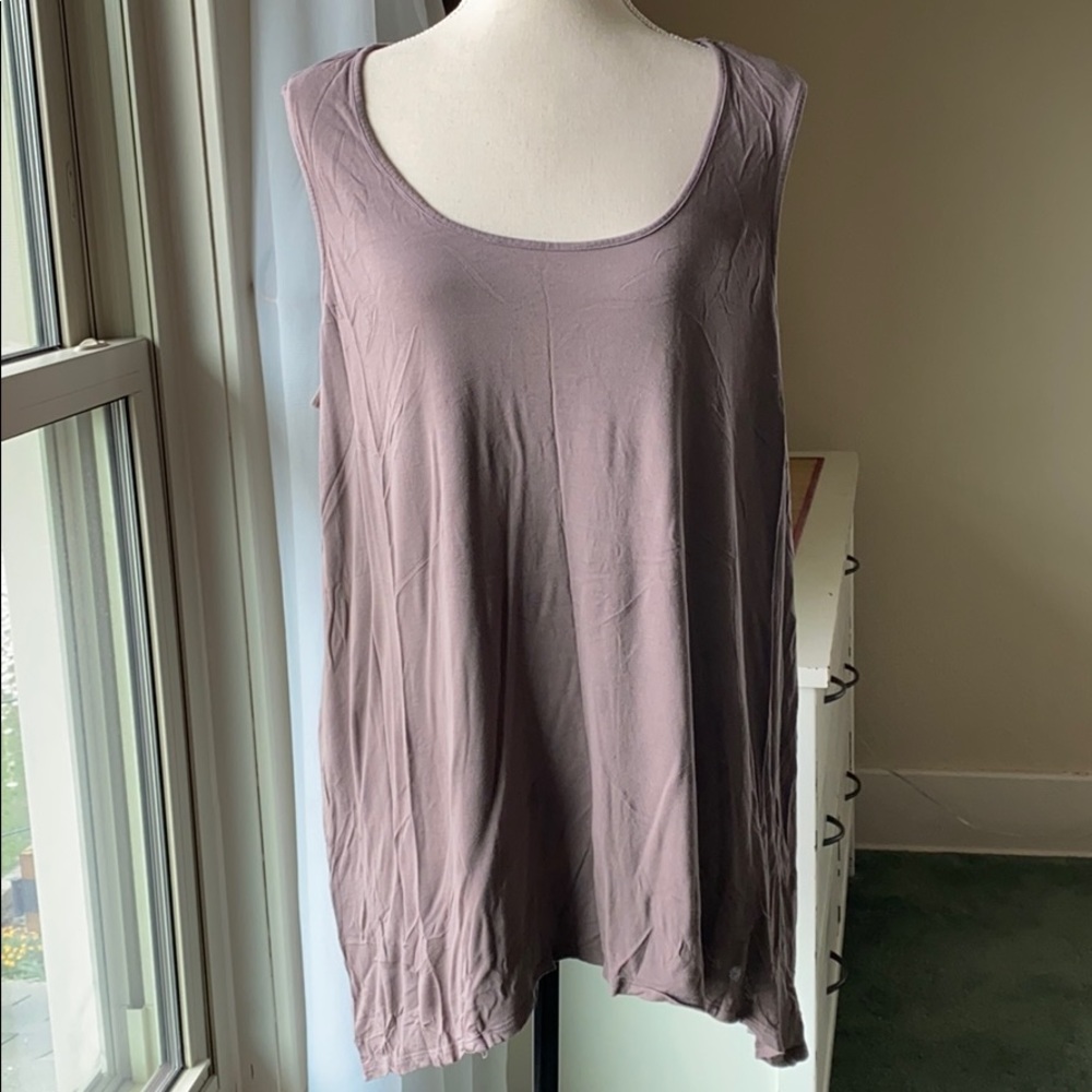 Kenar swing tank top shirt taupe swing plus 2x